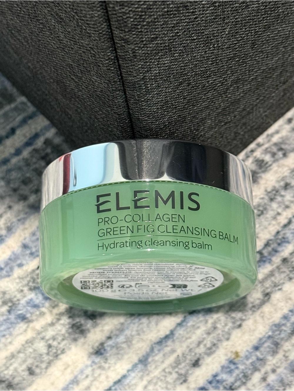 ELEMIS Pro-Collagen Green Fig Cleansing Balm - Mint Green and White - Picture 3 of 4